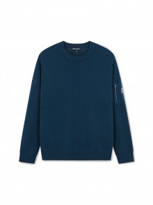 소매포켓 크루넥 남성 스웨터 (D/Turquoise)