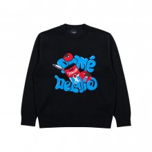 TOMATO FRONT ARTWORK KNIT BLACK