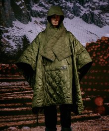 QUILTED RIPSTOP PONCHO KHAKI_FN4WD55U