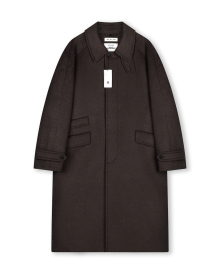 OVERSIZED CASHMERE BALMACAAN COAT MELANGE BROWN