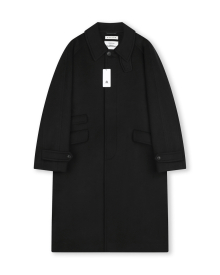 OVERSIZED CASHMERE BALMACAAN COAT BLACK