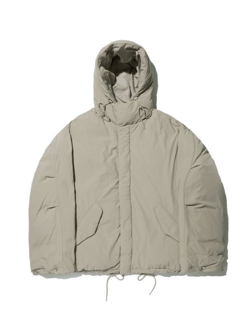 MUSINSA | BESLOW OVERSIZED M65 HOOD SHORT DOWN PARKA DUSTY BEIGE