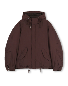 OVERSIZED M65 HOOD SHORT DOWN PARKA BROWN