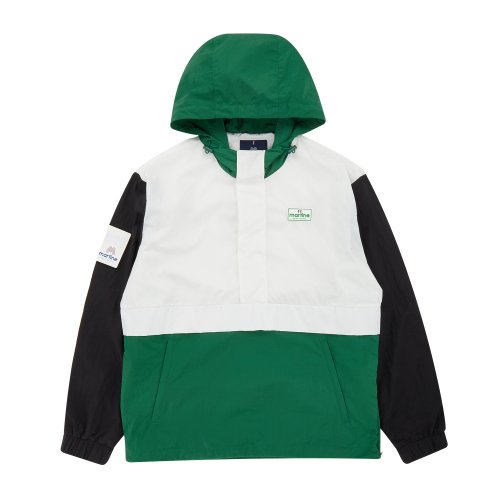 Color Block Hoody Anorak_Green (Men)