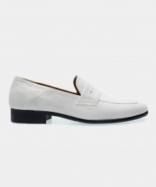 Luce_Penny Loafers White suede / ALC027