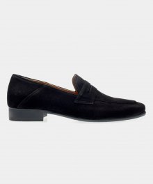 Luce_Penny Loafers Black suede / ALC027
