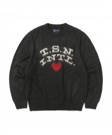 T.S.N. Heart Sweater Black