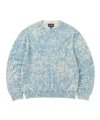 Pixel Sweater Ivory/Blue