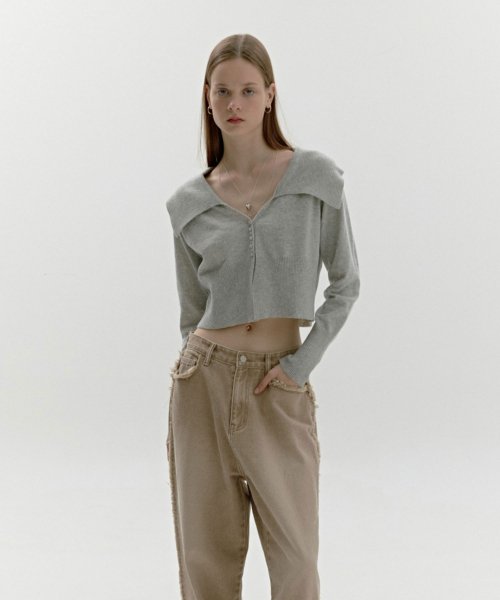 Grey Sailor Collar Cardigan main image 0