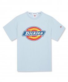 저지 브랜드 로고 프린트 숏 슬리브 티셔츠 블루