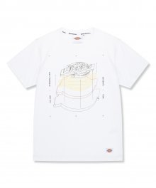 저지 브랜드 로고 프린트 숏 슬리브 티셔츠 화이트