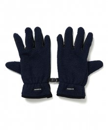 FAUX SHEARLING GLOVES (NAVY)