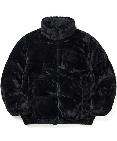 MUSINSA | WKNDRS FAUX FUR PADDED JK (BLACK)