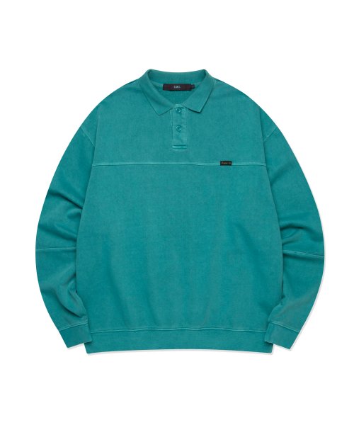 LMC OVERDYED CLASSIC COLLAR SWEATSHIRT teal