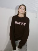 스튜(STHU) Brown Worky Wool Blended Sweater