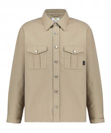 TWO POCKET COTTON SHIRTS BEIGE