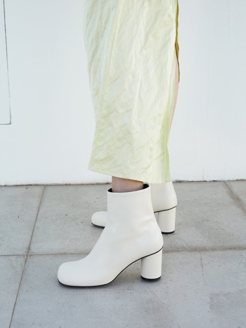 BLANC SUR BLANC - Luna Ankle Boots Ivory 7cm
