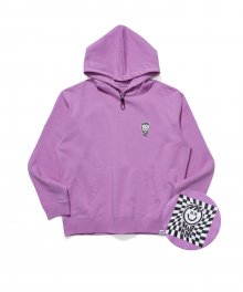 PATCHED CHECKEDBOARD HOODIE PINK