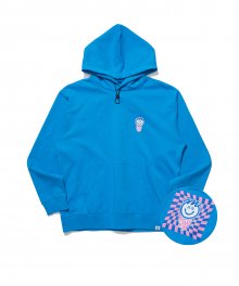 PATCHED CHECKEDBOARD HOODIE BLUE