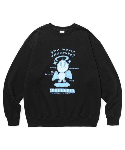 마하그리드(MAHAGRID) FALLEN ANGEL SWEATSHIRT BLACK