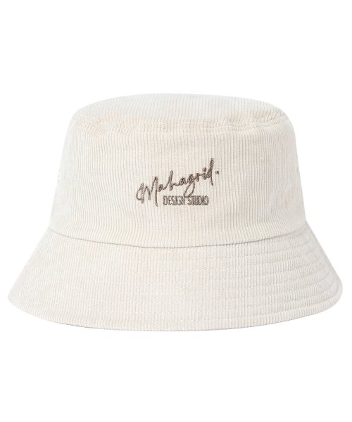 MUSINSA | MAHAGRID SIGNATURE CORDUROY BUCKET HAT IVORY(MG2CFMAB25A)