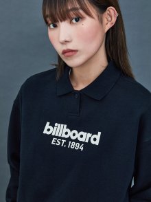 Women collar snap sweatshirt_Black