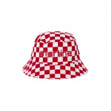 Checkerboard Bucket Hat_Red
