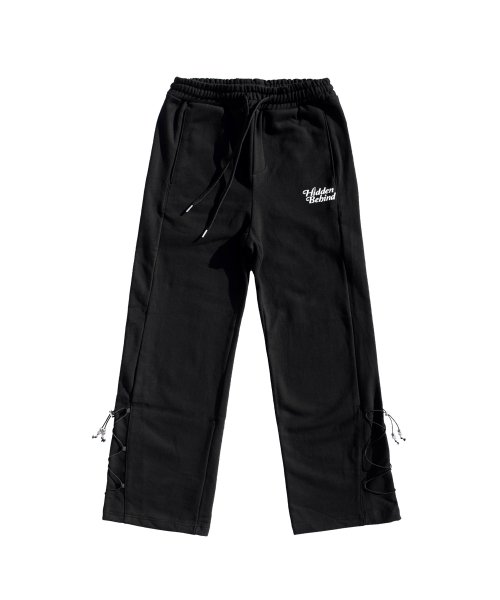 Брюки с 3 панелями и завязками сбоку (BLACK)