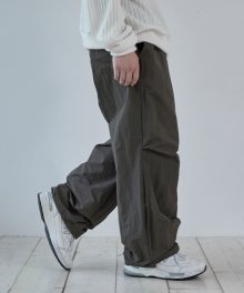 AUTHENTIC KNEE TUCK WIDE PANTS (COCOA BROWN)