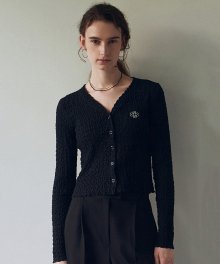 NICOLE WRINKLE CARDIGAN_BLACK