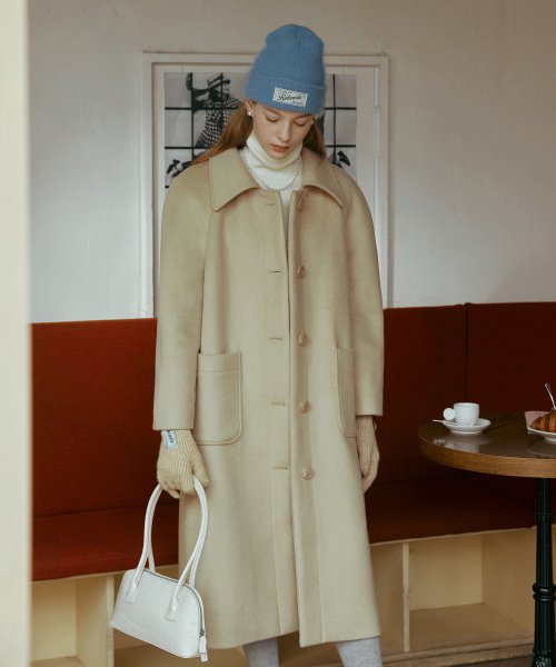 WOOL SINGLE COAT YELLOW