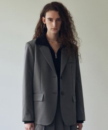 ESSENTIAL TWO BUTTON JACKET_GRAY