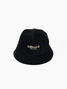 Billboard logo corduroy bucket hat_Black