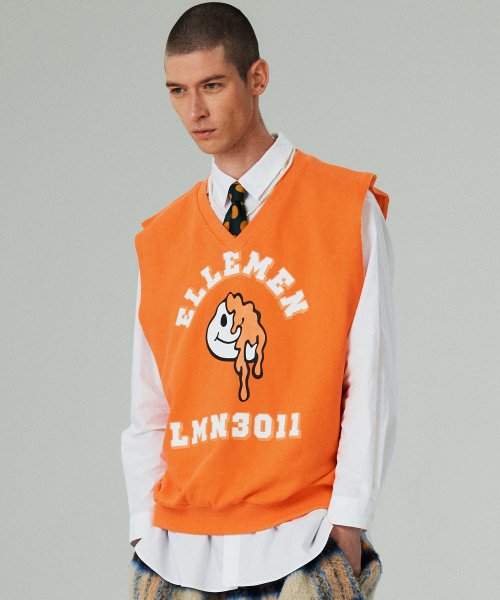 Жилет с принтом Arch - Washing Orange