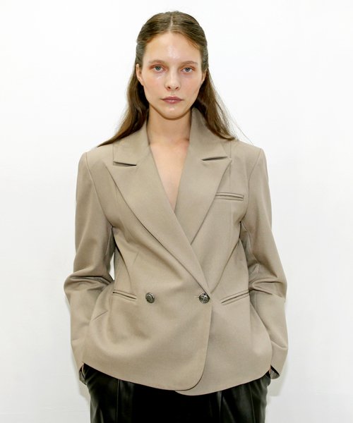 Оверсайз бежевый жакет_Over fit Beige JK