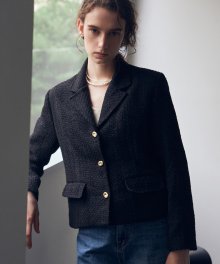 FORMAL TWEED JACKET_BLACK