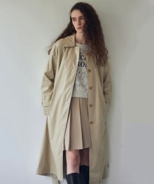 LEATHER LONG JACKET_LIGHT BEIGE