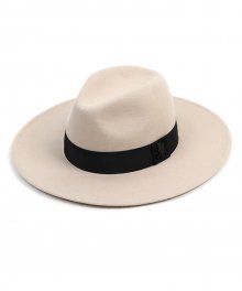 Black Line Wool Ivory Fedora 울페도라