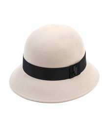 Black Line Wool Ivory Cloche Hat 클로슈햇