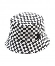 Side Thunder Border Check Black Bucket Hat 체크버킷햇