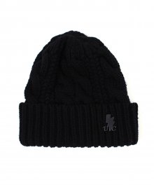 Wool Twist Black Beanie 울비니