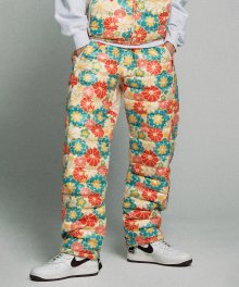 Light Weight Goose Down Pants Exotic Flower