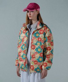 Light Weight Goose Down Jacket Exotic Flower