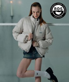 102 RDS Short Reversible Puffer Down Ivory/Blue