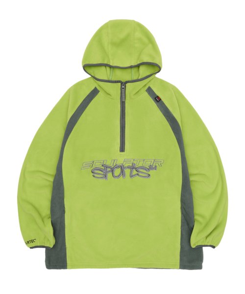 POLARTEC® Color Block Anorak Pullover Green