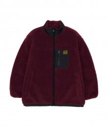 Fluffy Sherpa Jacket D.Red