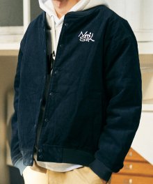 [NSTK] Polka Corduroy Varsity Jacket (Navy)_K22ZA749