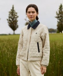 MOUVEMENT W QUILTING JACKET ivory