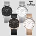 토르소(TORSO) T102M-MS 카리아 데이트 워치 남성 메탈 메쉬 밴드 시계