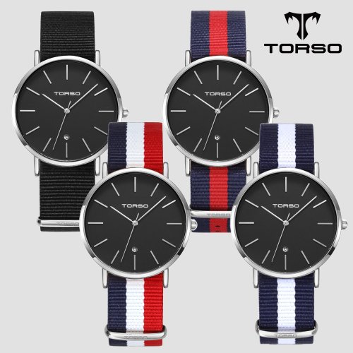 토르소(Torso) T102M-Sb-N 카리아 데이트 워치 남성 나토 밴드 시계 - 80,000 | 무신사 스토어